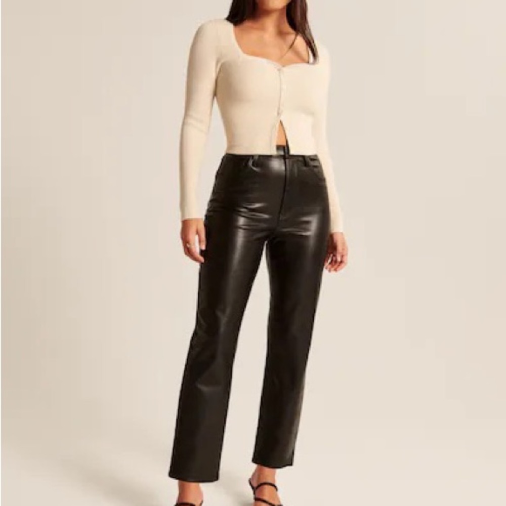 Abercrombie Leather Pants - Picture 2 of 4